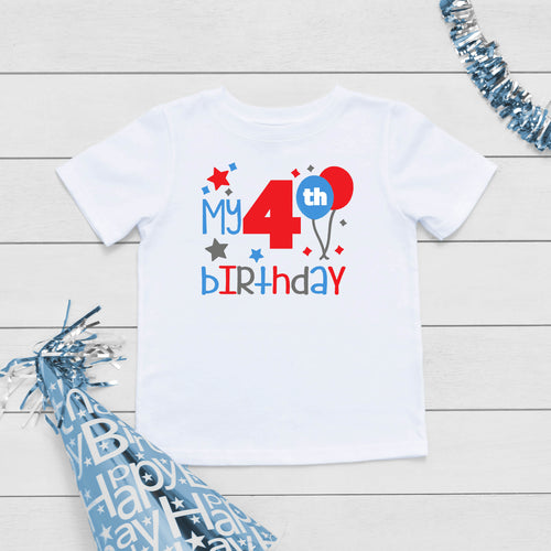 Ballon Birthday T-shirt for a Boy