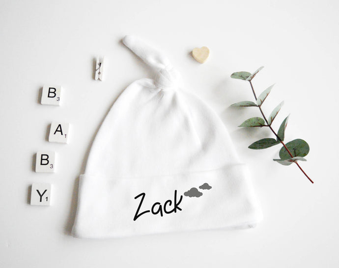 Baby Knotted Hat - Grey Design