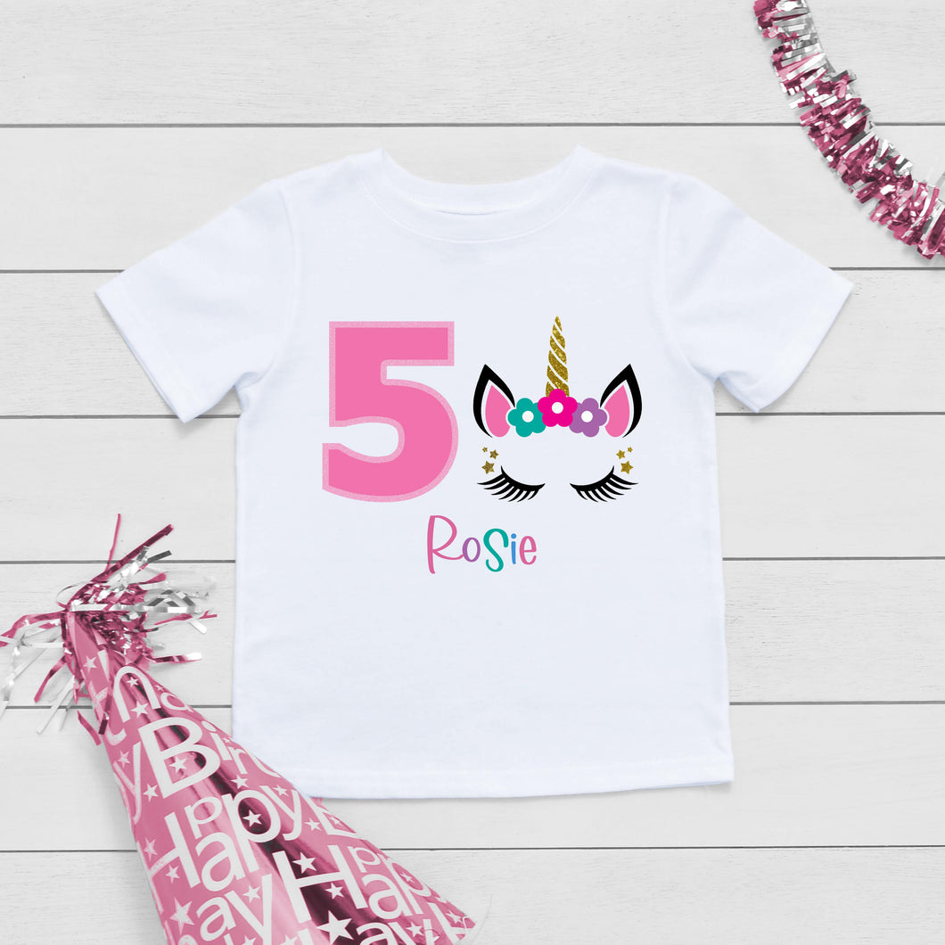 Unicorn Five Birthday T-Shirt