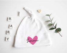 Load image into Gallery viewer, Baby Knotted Hat - Pink Design
