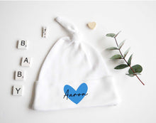 Load image into Gallery viewer, Baby Knotted Hat - Blue Design
