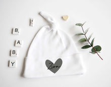 Load image into Gallery viewer, Baby Knotted Hat - Grey Design
