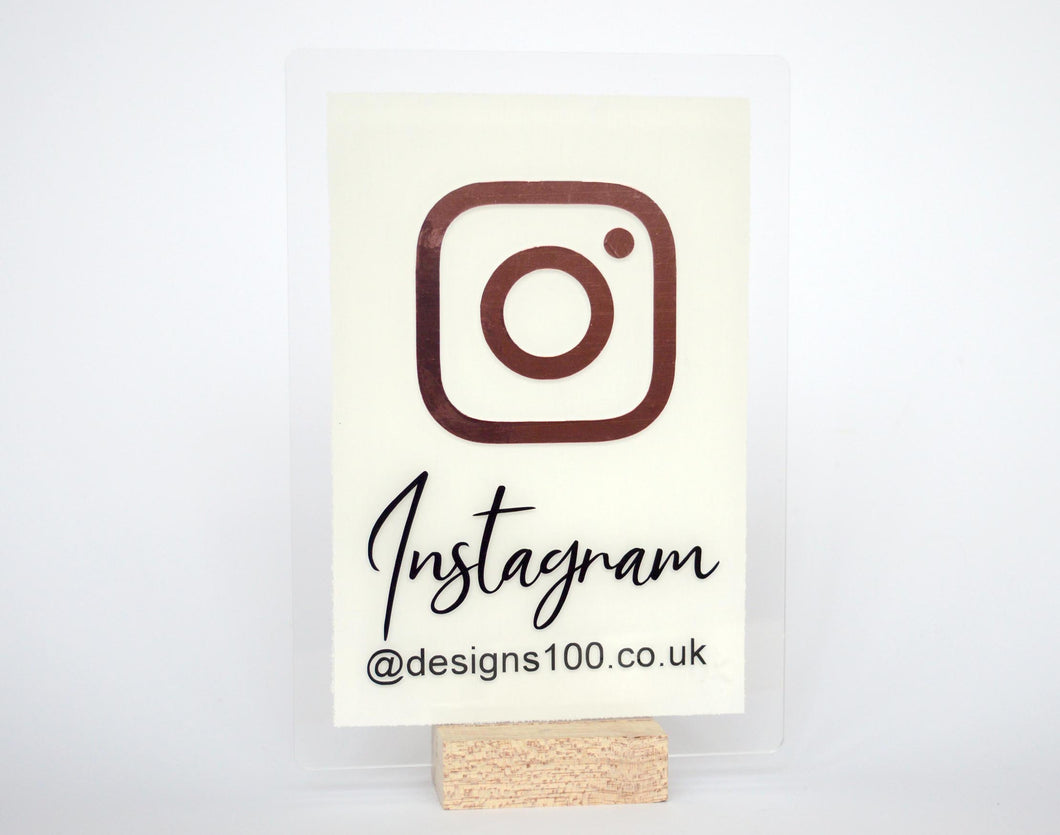 Instagram Acrylic Signage