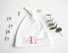 Load image into Gallery viewer, Baby Knotted Hat - Pink Design
