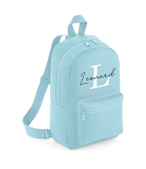 Blue Initial and Name Bag