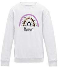 Load image into Gallery viewer, Leopard Rainbow Children&#39;s Sweatshirt/Hoody
