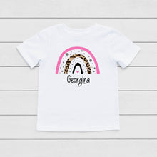 Load image into Gallery viewer, Leopard Rainbow Children&#39;s T-Shirt
