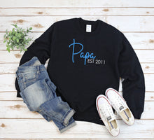 Load image into Gallery viewer, Papa Est T-Shirt, Sweatshirt or Hoody
