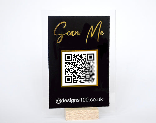 QR code acrylic sign