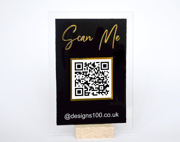 QR code acrylic sign