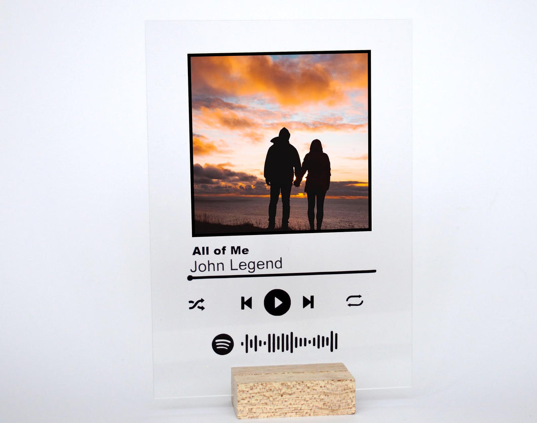 Spotify inspired acrylic plaque