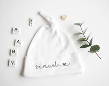 Load image into Gallery viewer, Baby Knotted Hat - Grey Design
