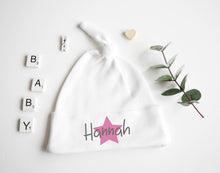 Load image into Gallery viewer, Baby Knotted Hat - Pink Design
